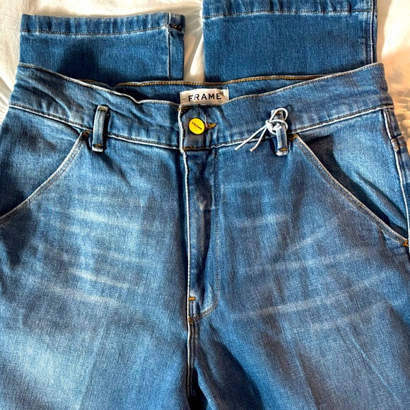 Frame Le Slender Straight Leg Jeans trouser-like silhouette stretch Size 30 NWOT - Picture 6 of 10
